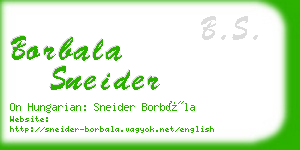 borbala sneider business card